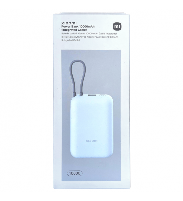 Xiaomi PowerBank 10000mAh Cable Integrado USB-C Azul Claro Xiaomi PowerBank 10000mAh Cable Integrado USB-C Azul Claro