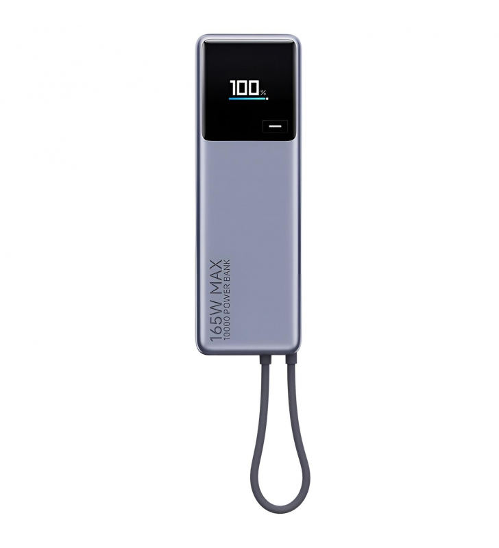 Xiaomi PowerBank 10000mAh 165W Cable Integrado USB-C Gris Xiaomi PowerBank 10000mAh 165W Cable Integrado USB-C Gris