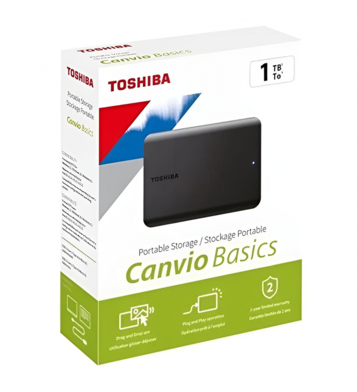 Disco Duro Externo Toshiba 1TB Canvio Basics USB 3.2