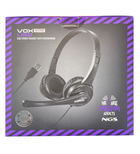 Auriculares NGS VOX505 USB con Micrófono Negro