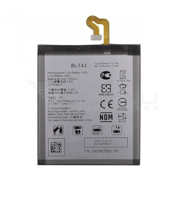 Batería BL-T43 3550mAh para LG G8s ThinQ LM-G810 Batería BL-T43 3550mAh para LG G8s ThinQ LM-G810