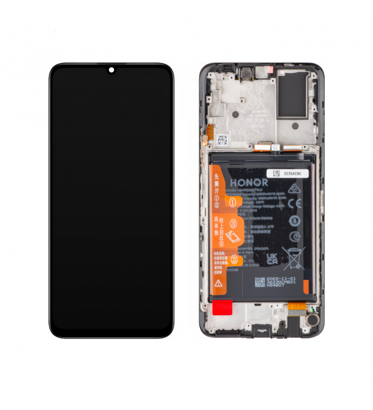 Pantalla Lcd Honor X7 CMA-LX2 Marco Negro con Batería 0235ACBE Service Pack