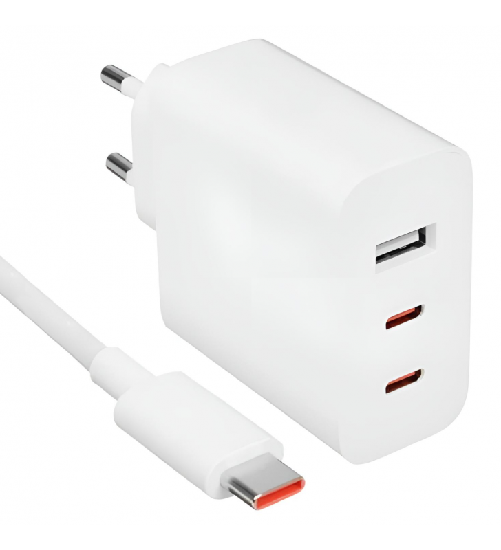 Cargador Xiaomi 2C1A BHR7493EU 67W GaN Carga Rapida Blanco