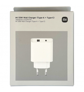 Cargador Xiaomi Mi 33W USB-A USB-C Blanco BHR4996GL