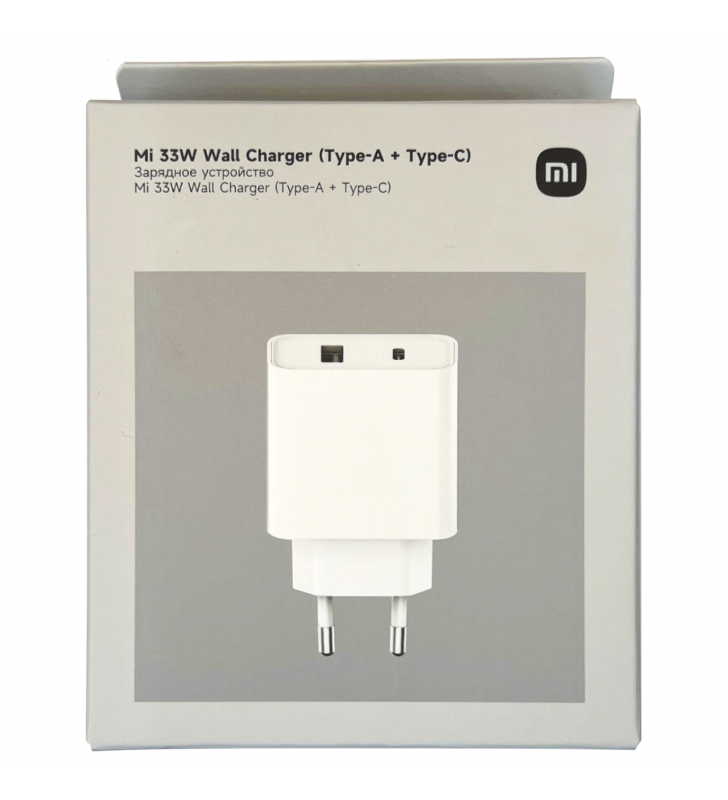 Cargador Xiaomi Mi 33W USB-A USB-C Blanco BHR4996GL