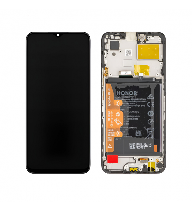 Pantalla Lcd Honor X6 VNE-LX1 Marco Negro con Batería 0235ADJX Service Pack