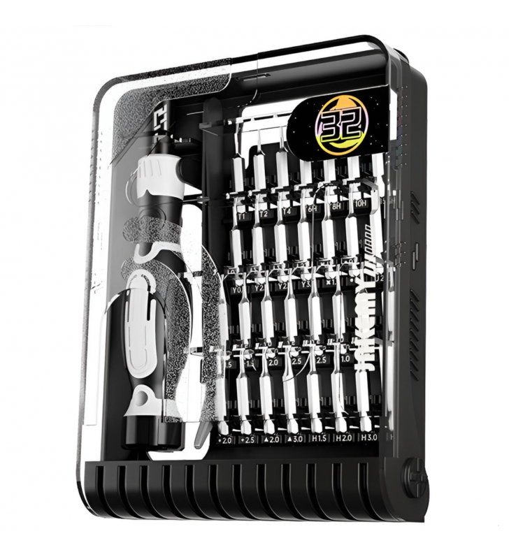 JAKEMY JM-8189A Kit Destornilladores de Precisión (32 en 1) Negro