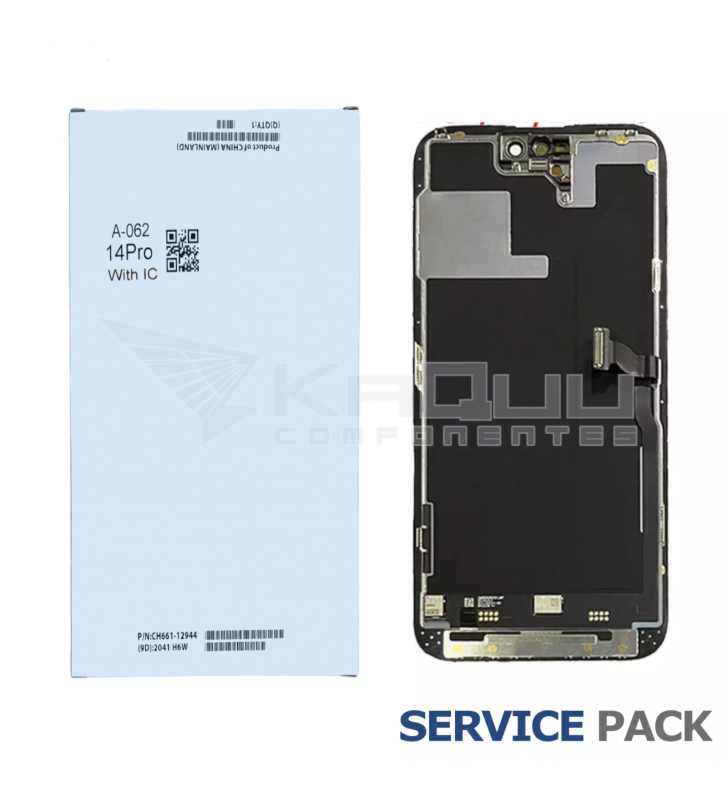Pantalla Lcd iPhone 14 Pro A2890 A2650 Negro Service Pack con IC