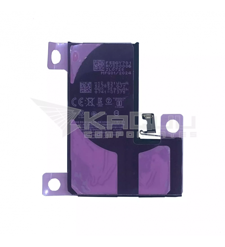 Batería 3480mAh para iPhone 15 Pro A2848 Alta Capacidad (Sin mensaje)