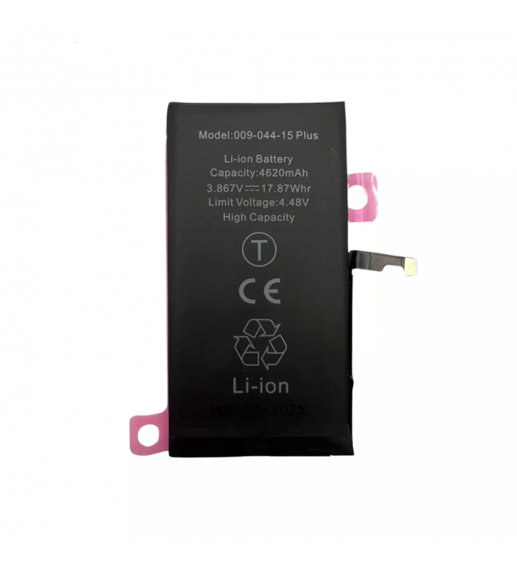 Batería 4650mAh para iPhone 15 Plus A3094 Alta Capacidad Modo Diagnóstico