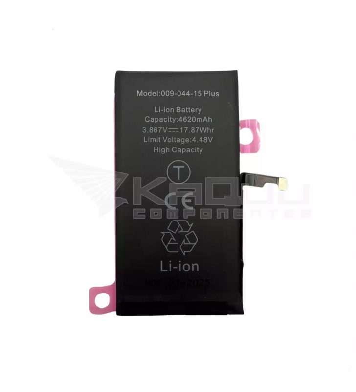 Batería 4650mAh para iPhone 15 Plus A3094 Alta Capacidad Modo Diagnóstico