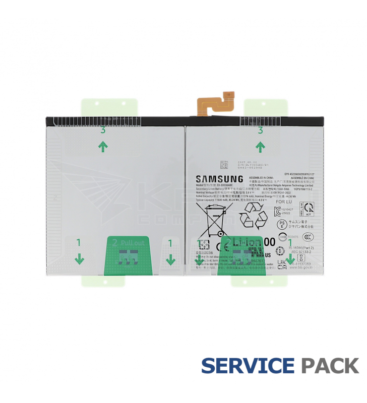 Batería EB-BX936ABE 11600mAh Samsung Galaxy Tab S11 Ultra X936B GH82-38349A Service Pack