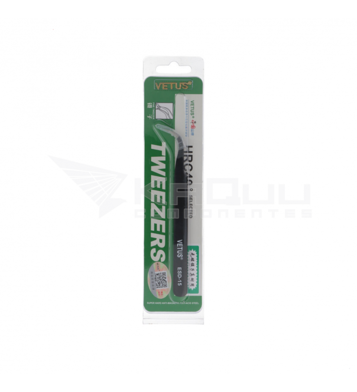 Vetus ESD-15 Pinzas Antiestáticas De Acero Inoxidable
