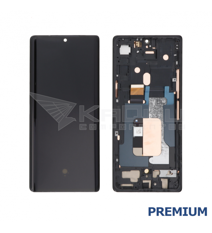 Pantalla Lcd para LG Velvet 4G G910N Marco Negro Premium