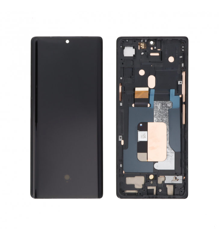 Pantalla Lcd para LG Velvet 4G G910N Marco Negro Premium