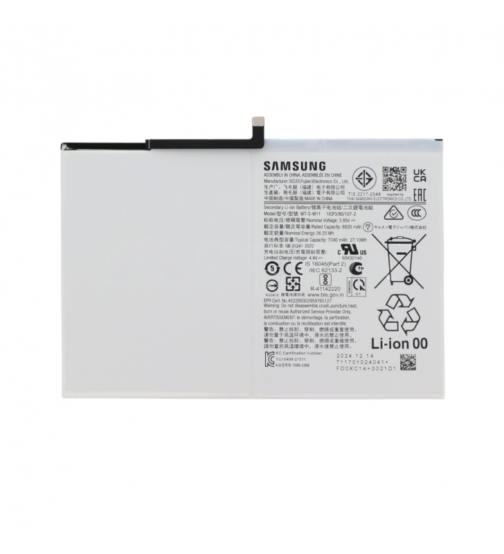 Batería WT-S-W11 7040mAh Samsung Galaxy Tab A9+ X210 X215 GH81-24467A Service Pack