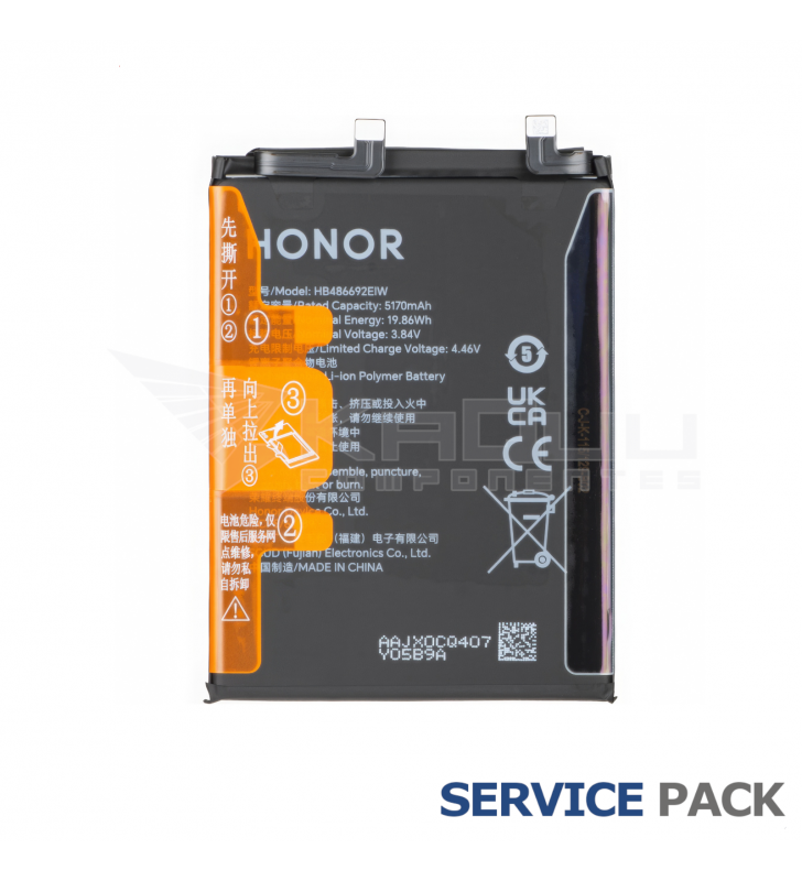 Batería HB486692EIW 5170mAh Honor 200 ELI-AN00 0235APPJ Service Pack
