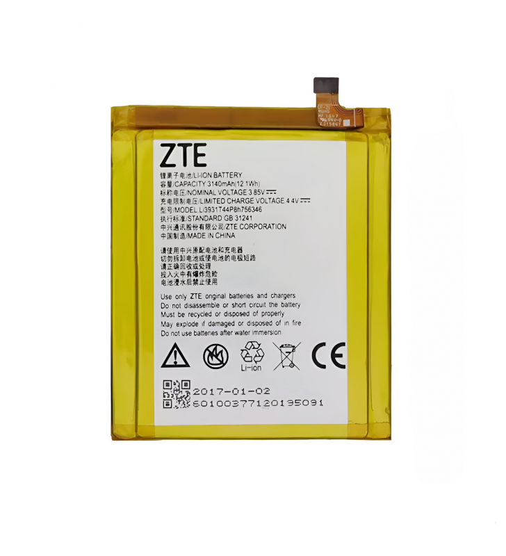 Batería Li3931T44P8h756346 3140mAh ZTE Axon 7 A2017G Service Pack
