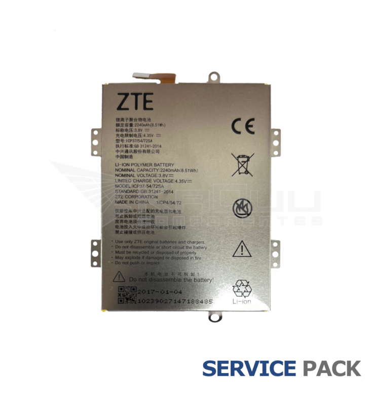 Batería ICP375472SA 2240mAh ZTE Blade A310 P809A50 Service Pack