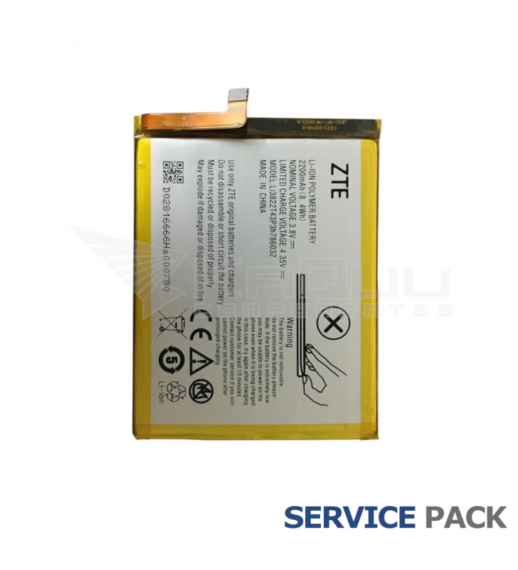 Batería Li3822T43P3h786032 2200mAh ZTE Blade V6, Blade D6, Blade X7 Service pack