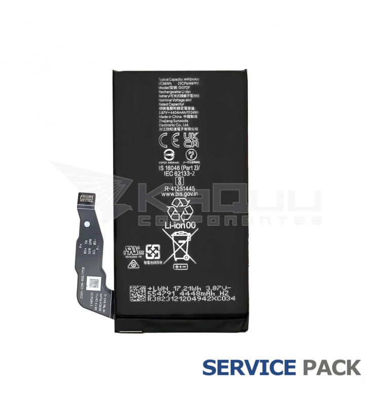 Batería 4492mAh Google Pixel 8a GKV4X G949-01097-00 Service Pack