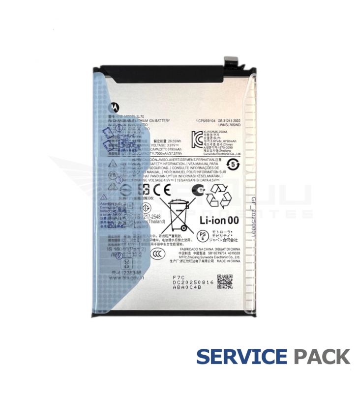 Batería SL70 7000mAh Motorola Moto G06 Power XT2535-13 SB18E79734 SB18E79736 Service Pack