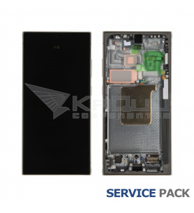 Pantalla Lcd Samsung Galaxy S24 Ultra 5G S928B Marco Negro GH82-33396B GH82-33386B Service Pack Ensamblado