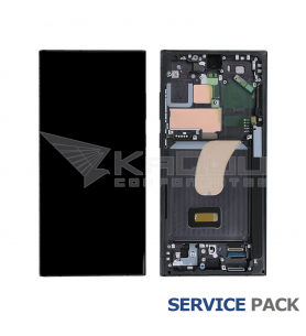 Pantalla Lcd Samsung Galaxy S23 Ultra S918B Marco Negro GH82-30466A GH82-30465A Service Pack Ensamblado