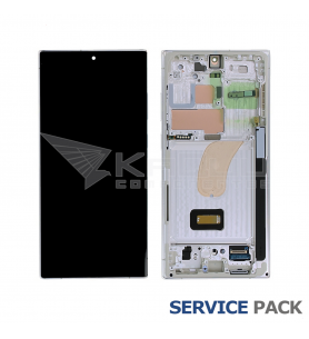 Pantalla Lcd Samsung Galaxy S23 Ultra S918B Marco Crema GH82-30466B GH82-30465B Service Pack Ensamblado