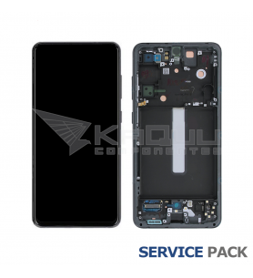 Pantalla Lcd Samsung Galaxy S21 FE G990B Marco Gris GH82-26414A GH82-26420A Service Pack Ensamblado