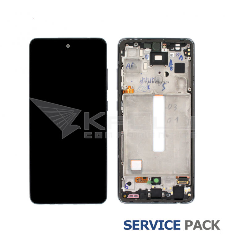 Pantalla Lcd Samsung Galaxy A52S 5G A528B Marco Negro GH82-26861A Service Pack Ensamblado