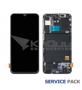 Pantalla Lcd Samsung Galaxy A40 A405F Marco Negro GH82-19672A GH82-19674A Service Pack Ensamblado