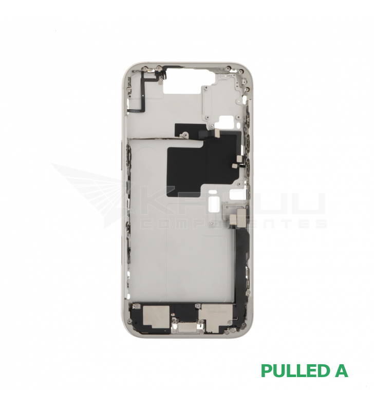 Chasis Marco Intermedio iPhone 16 Pro Max A3296 Blanco Pulled Grado A