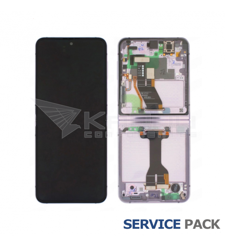 Pantalla Lcd Samsung Galaxy Z Flip5 SM-F731 Marco Lavanda GH82-31827C GH82-31828C Service Pack Ensamblado