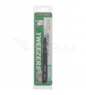 Vetus ESD-16 Pinzas Antiestáticas de Acero Inoxidable Cabeza Recta