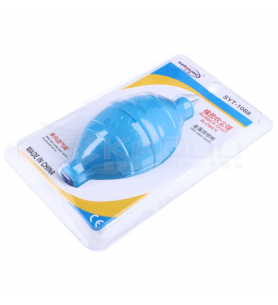 Soplador Polvo Boquilla Corta de Goma Azul