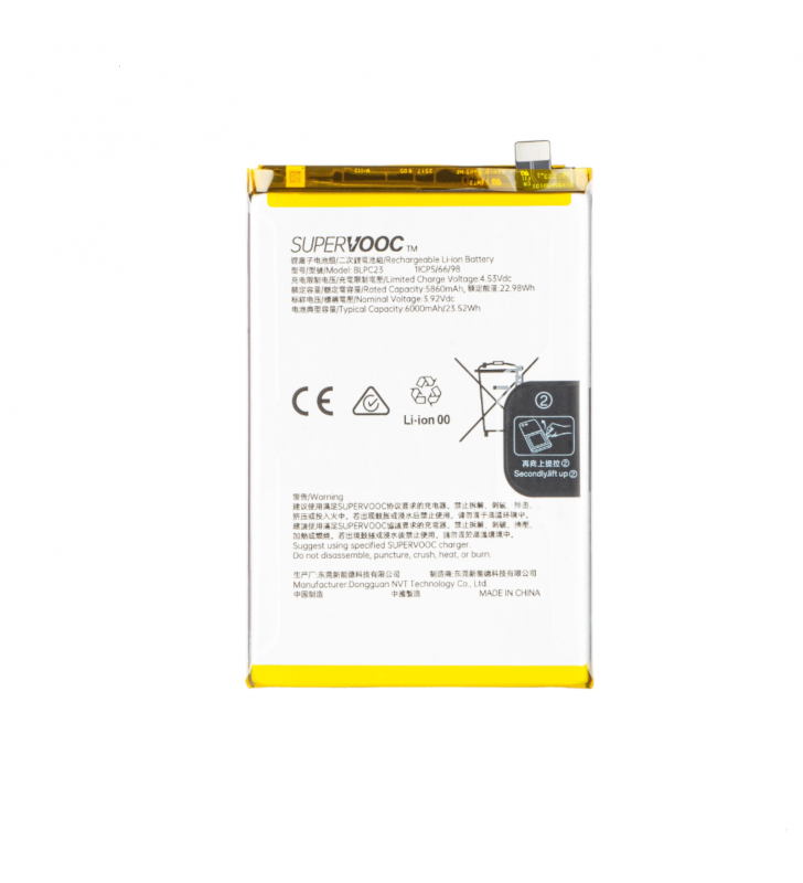 Batería BLPC23 6000mAh Oppo A5 4G 2025 CPH2727, A5 5G 2025 CPH2735 621035000297 621035000309 Service Pack