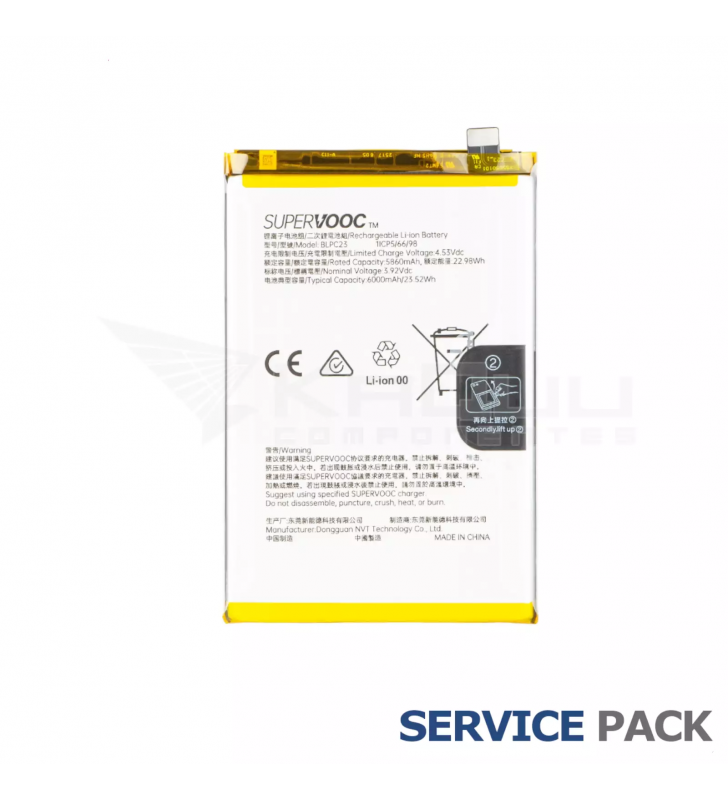 Batería BLPC23 6000mAh Oppo A5 4G 2025 CPH2727, A5 5G 2025 CPH2735 621035000297 621035000309 Service Pack