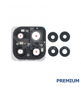 Embellecedor Cristal Cámara Lente para Xiaomi 14T Pro 5G 2407FPN8EG Negro Premium