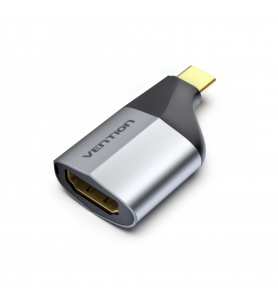 Adaptador Vention TCAH0 Conversor USB-C Macho a HDMI Hembra Gris