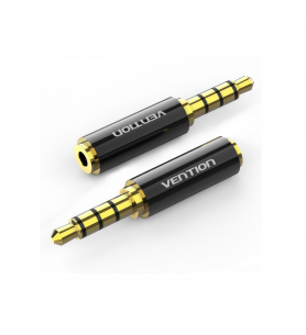 Adaptador Vention BFBB0 Jack 3.5mm Macho a Jack 2.5mm Hembra Negro