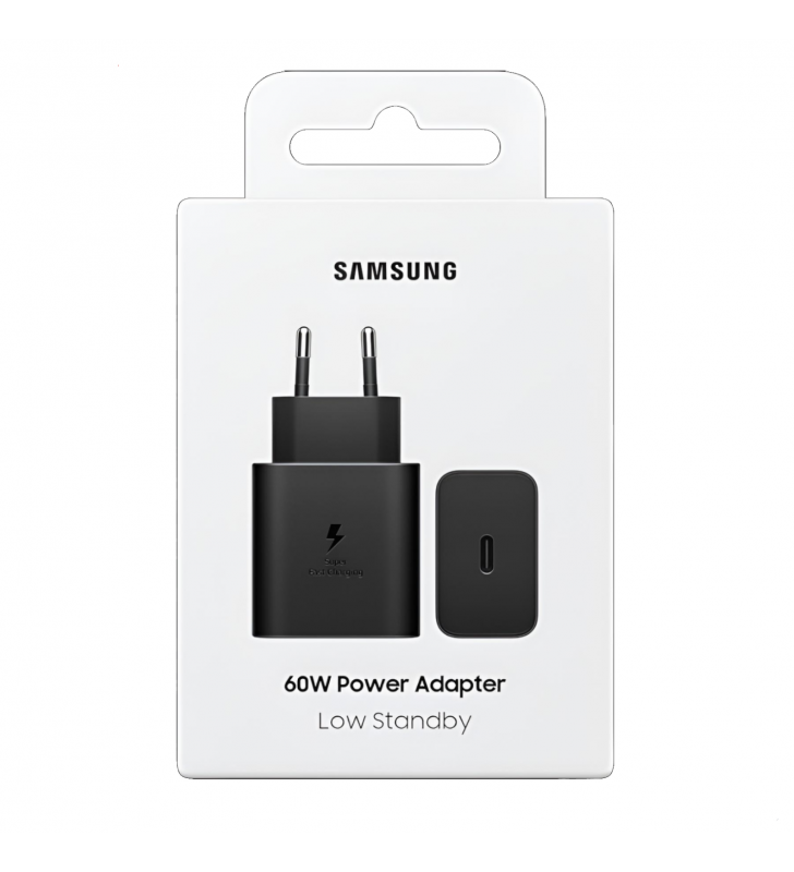 Cargador Samsung EP-T6010NBEGWW USB-C 60W Carga Ultrarrápida Negro