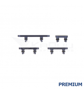 Set de 4 Botón Encendido Volumen para iPhone 17 Pro Max A3526, 17 Pro A3523 Azul Premium