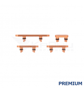 Set de 4 Botón Encendido Volumen para iPhone 17 Pro Max A3526, 17 Pro A3523 Naranja Premium