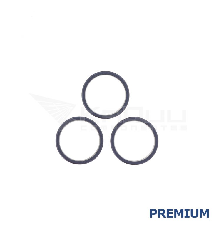 Embellecedor Cristal Cámara Lente con Anillo para IPhone 17 Pro Max, 17 Pro Azul Premium