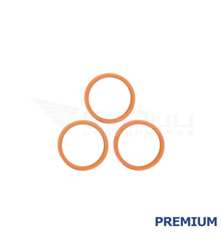 Embellecedor Cristal Cámara Lente con Anillo para IPhone 17 Pro Max, 17 Pro Naranja Premium