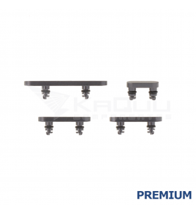 Set de 4 Botón Encendido Volumen para iPhone 17 A3520 Negro Premium