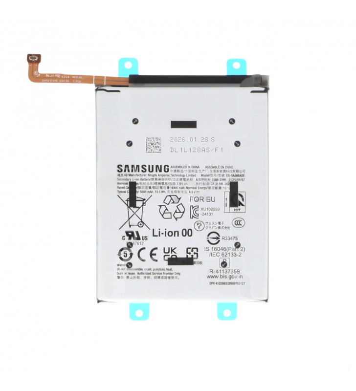 Batería EB-BA566ASE 5000mAh Samsung Galaxy A37 5G A376B GH82-39233A Service Pack