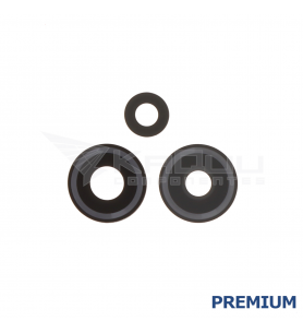 Set de 3 Cristal Cámara Lente para Motorola Moto G23 XT2333-1 Negro Premium