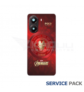 Tapa Trasera Xiaomi Poco X7 Pro 2412DPC0AG Rojo Edición Iron Man 56003100O1000 Service Pack